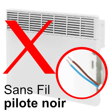 Radiateurs de type « grille-pain » sans fil pilote noir
