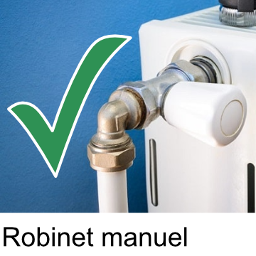 Radiateurs avec vanne manuelle